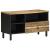 Dulap TV, negru, 80x33,5x46 cm, lemn masiv de mango brut GartenMobel Dekor