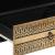 Dulap TV, negru, 80x33,5x46 cm, lemn masiv de mango brut GartenMobel Dekor