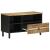 Dulap TV, negru, 80x33,5x46 cm, lemn masiv de mango brut GartenMobel Dekor
