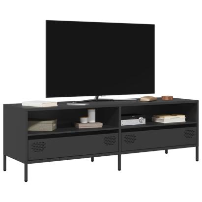 Dulap TV, negru, 135x39x43,5 cm, oțel laminat la rece GartenMobel Dekor