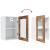 Dulap suspendat cu sticlă lemn vechi 40x31x60 cm lemn prelucrat GartenMobel Dekor