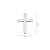 Ornament metalic "CRUCE" Cromat 4.8cmx6.5cm Cod: JS-18 Automotive TrustedCars