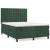 Pat box spring cu saltea, verde închis, 140x190 cm, catifea GartenMobel Dekor