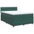 Pat box spring cu saltea, verde închis, 140x190 cm, catifea GartenMobel Dekor