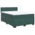 Pat box spring cu saltea, verde închis, 140x190 cm, catifea GartenMobel Dekor