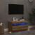 Dulap TV lumini LED stejar artizanal 80x35x40 cm lemn prelucrat GartenMobel Dekor