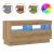 Dulap TV lumini LED stejar artizanal 80x35x40 cm lemn prelucrat GartenMobel Dekor