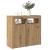 Dulap cu lumini LED stejar artizanal 80x35x75 cm lemn prelucrat GartenMobel Dekor