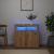 Dulap cu lumini LED stejar artizanal 80x35x75 cm lemn prelucrat GartenMobel Dekor