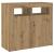 Dulap cu lumini LED stejar artizanal 80x35x75 cm lemn prelucrat GartenMobel Dekor