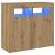 Dulap cu lumini LED stejar artizanal 80x35x75 cm lemn prelucrat GartenMobel Dekor