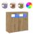 Dulap cu lumini LED stejar artizanal 80x35x75 cm lemn prelucrat GartenMobel Dekor