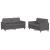 Set de canapele cu perne, 2 piese, gri, piele ecologică GartenMobel Dekor