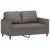 Set de canapele cu perne, 2 piese, gri, piele ecologică GartenMobel Dekor