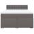 Pat box spring cu saltea, gri, 140x190 cm, piele ecologică GartenMobel Dekor