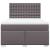 Pat box spring cu saltea, gri, 140x190 cm, piele ecologică GartenMobel Dekor