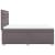 Pat box spring cu saltea, gri, 140x190 cm, piele ecologică GartenMobel Dekor
