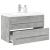 Set mobilier de baie, 2 piese, gri beton, lemn compozit GartenMobel Dekor