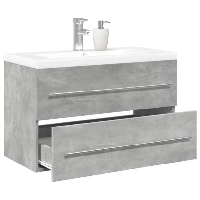 Set mobilier de baie, 2 piese, gri beton, lemn compozit GartenMobel Dekor