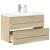Set mobilier de baie, 2 piese, stejar sonoma, lemn prelucrat GartenMobel Dekor