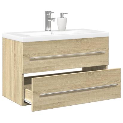 Set mobilier de baie, 2 piese, stejar sonoma, lemn prelucrat GartenMobel Dekor