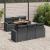 Set canapele de grădină cu perne, 7 piese, negru, poliratan GartenMobel Dekor