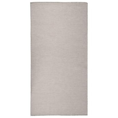 Covor de exterior, gri taupe, 100x200 cm, țesătură plată GartenMobel Dekor