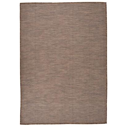 Covor de exterior, maro, 140x200 cm, țesătură plată GartenMobel Dekor