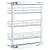 Coș sârmă bucătărie retractabil 3 raft argintiu 47x15,5x55,5 cm GartenMobel Dekor