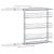 Coș sârmă bucătărie retractabil 3 raft argintiu 47x15,5x55,5 cm GartenMobel Dekor