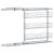 Coș sârmă bucătărie retractabil 3 raft argintiu 47x15,5x55,5 cm GartenMobel Dekor