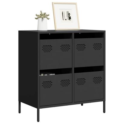 Dulap, negru, 68x39x73,5 cm, oțel laminat la rece GartenMobel Dekor