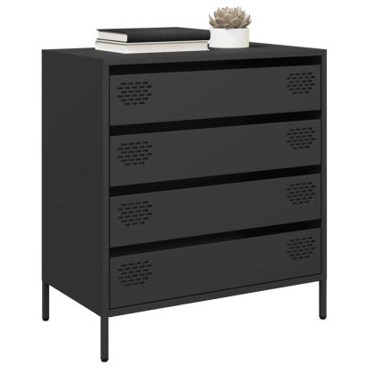 Dulap, negru, 68x39x73,5 cm, oțel laminat la rece GartenMobel Dekor