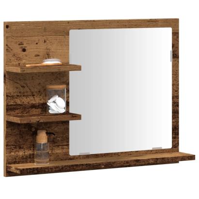 Dulap cu oglindă de baie, lemn vechi, 60x10,5x45 cm GartenMobel Dekor
