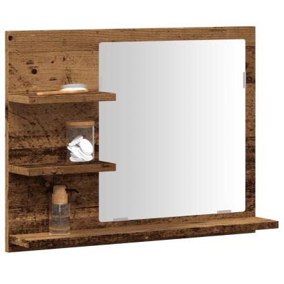 Dulap cu oglindă de baie, stejar artizanal, 60x10,5x45 cm GartenMobel Dekor