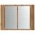 Dulap cu oglindă & LED stejar artizanal 60x12x45 cm lemn GartenMobel Dekor