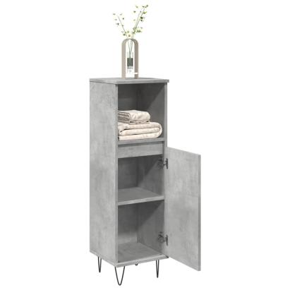 Dulap de baie, gri beton, 30x30x100 cm, lemn prelucrat GartenMobel Dekor