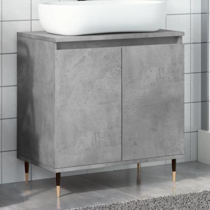 Dulap de baie, gri beton, 58x33x60 cm, lemn prelucrat GartenMobel Dekor