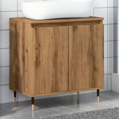 Dulap de baie, stejar artizanal, 58x33x60 cm, lemn prelucrat GartenMobel Dekor