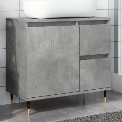 Dulap de baie, gri beton, 65x33x60 cm, lemn prelucrat GartenMobel Dekor
