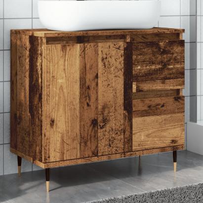 Dulap de baie, lemn vechi, 65x33x60 cm, lemn prelucrat GartenMobel Dekor