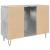 Dulap pentru baie, gri beton, 80x33x60 cm, lemn compozit GartenMobel Dekor