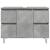 Dulap pentru baie, gri beton, 80x33x60 cm, lemn compozit GartenMobel Dekor