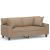 Canapea cu 2 locuri cu pernuțe, cappuccino, 140 cm, piele eco. GartenMobel Dekor