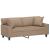 Canapea cu 2 locuri cu pernuțe, cappuccino, 140 cm, piele eco. GartenMobel Dekor