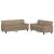 Set de canapele, 2 piese, cappuccino, piele ecologică GartenMobel Dekor
