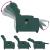 Fotoliu electric masaj rabatabil / ridicare verde închis textil GartenMobel Dekor