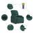 Fotoliu electric masaj rabatabil / ridicare verde închis textil GartenMobel Dekor