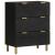 Servante, 3 piese, negru, lemn prelucrat GartenMobel Dekor