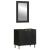 Set mobilier de baie, 2 piese, negru, lemn compozit GartenMobel Dekor